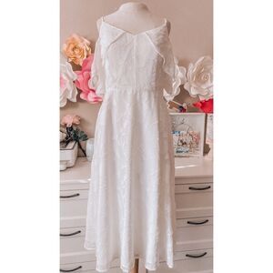 CECE White Ivory Ruffles Dress - NWOT